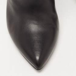 Gucci Black Leather Ankle Boots Size 39.5