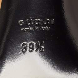 Pre Owned Gucci Multicolor Python and Suede Ankle Strap Peep Toe Sandals Size 39.5