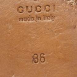 Gucci Multicolor Canvas Princetown Mules Size 36 