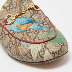 Gucci Multicolor Canvas Princetown Mules Size 36 