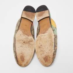 Gucci Multicolor Canvas Princetown Mules Size 36 