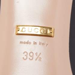 Pre Owned Gucci Black Patent Leather Jolene Horsebit Pumps Size 39.5