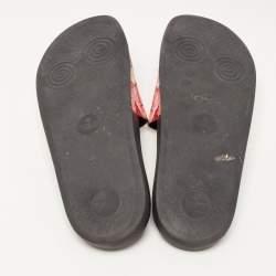 Pre Owned Gucci Multicolor GG Supreme Blooms Canvas Slides Size 41