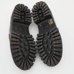 Pre Owned Gucci Black Leather Harald Horsebit Platform Loafers Size 41