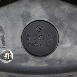 Pre Owned Gucci Black Leather Harald Horsebit Platform Loafers Size 41