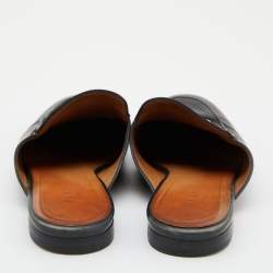 Gucci Black Leather Princetown Flat Mules Size 37.5 