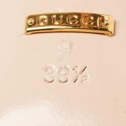 مملوكة مسبقًا Gucci Black Patent Leather Ilse Ankle Strap Sandals Size 39.5