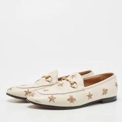 GUCCI: Jordan GG Supreme moccasin with horsebit - Beige