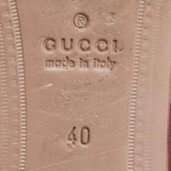 Pre Owned Gucci Pink Eel Leather Jordaan Loafers Size 40