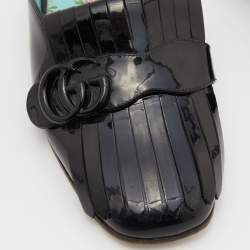 Pre Owned صندل مول ز غوتشي جي جي مارمونت جلد ذهبي ميتال بشراشيب مقاس 39