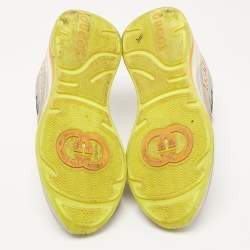 Gucci Two Tone Leather and Mesh Ultrapace Sneakers Size 39.5