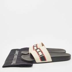 Gucci Off White Rubber Logo Slides Size 38