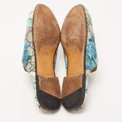 Gucci Multicolor Floral Canvas Princetown Horsebit Flat Mules Size 37