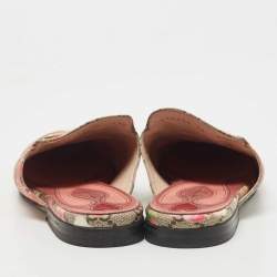 Gucci Multicolor Floral Canvas Princetown Horsebit Flat Mules Size 36