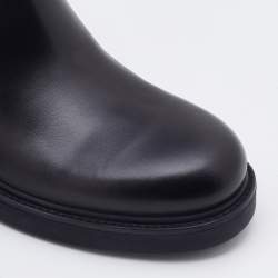 Pre Owned Gucci Black Leather Dionysus Ankle Length Boots Size 38