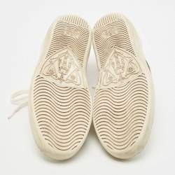 Gucci White Leather Bee Embroidered Ace Sneakers Size 35.5