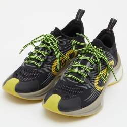 Gucci Black Knit Fabric Running Sneakers Size 38