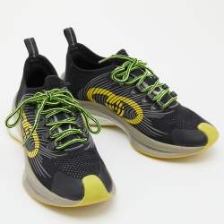 Gucci Black Knit Fabric Running Sneakers Size 38