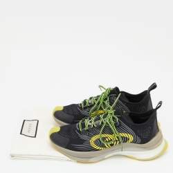 Gucci Black Knit Fabric Running Sneakers Size 38
