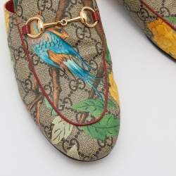 Gucci Multicolor GG Canvas Princetown Horsebit Tian Print Mules Size 38.5