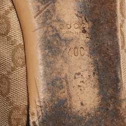 Gucci Beige/Brown GG Canvas Ballet Flats Size 40