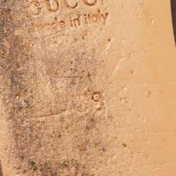 Pre Owned Gucci Black Velvet and Fur Princetown Flat Mules Size 38