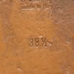 Pre Owned Gucci Beige/Brown GG Supreme Blooms Canvas Princetown Flat Mules Size 38.5