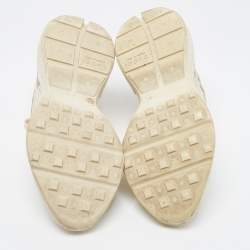 Gucci White Leather Rhyton Low Top Sneakers Size 40.5