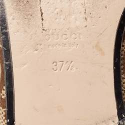 Gucci Beige/Brown GG Canvas Princetown Horsebit Mules Size 37.5