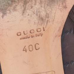 Gucci Brown Guccissima Leather Pointed Toe Knee Length Boots Size 40