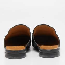 Gucci Black Leather Princetown Mules Size 36