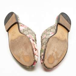 Gucci Multicolor GG Coated Canvas Princetown Horsebit Flat Mules Size 37.5