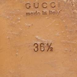 Pre Owned Gucci Tian Print GG Supreme Canvas Princetown Flat Mules Size 36.5