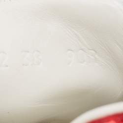 Gucci White Leather Embroidered Bee Sneakers Size 38