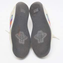 Gucci Multicolor Nubuck and Canvas Low Top Screener Sneakers Size 38.5