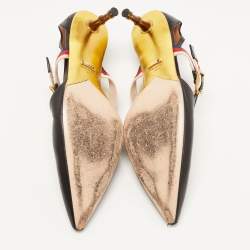 مملوكة مسبقًا Gucci Black Leather Buckle Unia Pumps Size 40.5