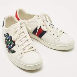 Gucci Multicolor Leather Ace Kingsnake Sneakers Size 39