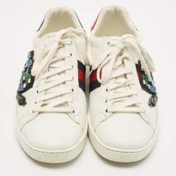 Gucci Multicolor Leather Ace Kingsnake Sneakers Size 39