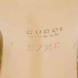 Gucci  Metallic PVC Interlocking G Buckle Slides Size 37.5