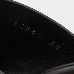 Gucci Black Rubber Logo Platform Slide Sandals Size 35