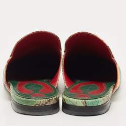 Gucci Grey GG Canvas Princetown  Mules Size 37 