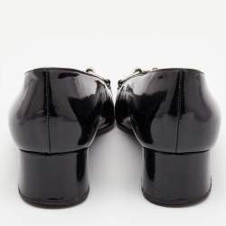 مملوكة مسبقًا Gucci  Back Patent Leather Block Heel Pumps Size 38 