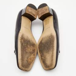 مملوكة مسبقًا Gucci  Back Patent Leather Block Heel Pumps Size 38 