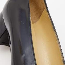مملوكة مسبقًا Gucci  Back Patent Leather Block Heel Pumps Size 38 