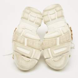 Gucci Off White Leather and Mesh Flashtrek Chunky Sneakers Size 40