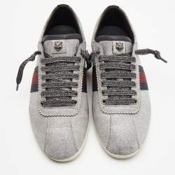 Gucci Silver Glitter Bambi Low Top Sneakers Size 38