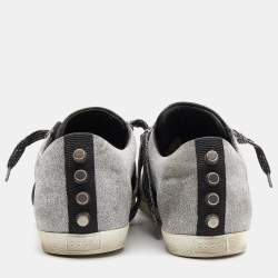 Gucci Silver Glitter Bambi Low Top Sneakers Size 38