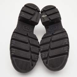 Pre Owned Gucci Black Leather Romance Horsebit Loafers Size 38