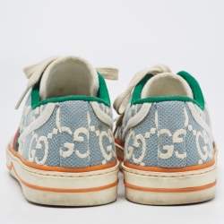 مملوكة مسبقًا Gucci Blue Denim Tennis 1977 Low Top Sneakers Size 39.5