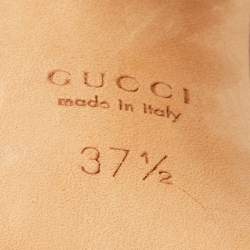 Gucci Burgundy Leather Horsebit Ankle Strap Sandals Size 37.5